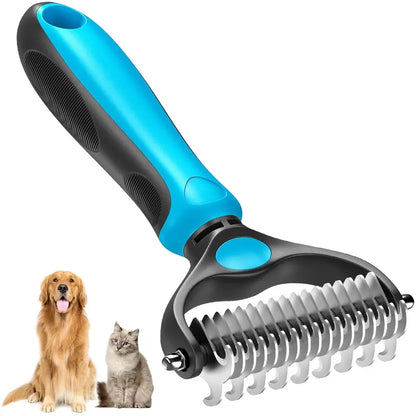 Double-Sided Pet Grooming Brush for Dogs & Cats